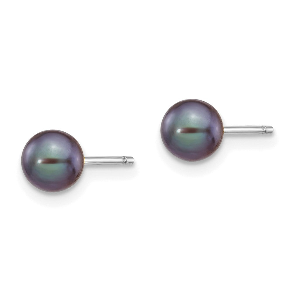 Buy Stylish 14K White Gold Freshwater Pearl Stud Earrings - 5-6mm Value!