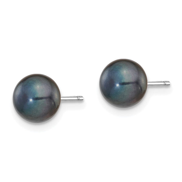14K White Gold Pearl Stud Earrings - 6-7mm - Style GR1-1015375