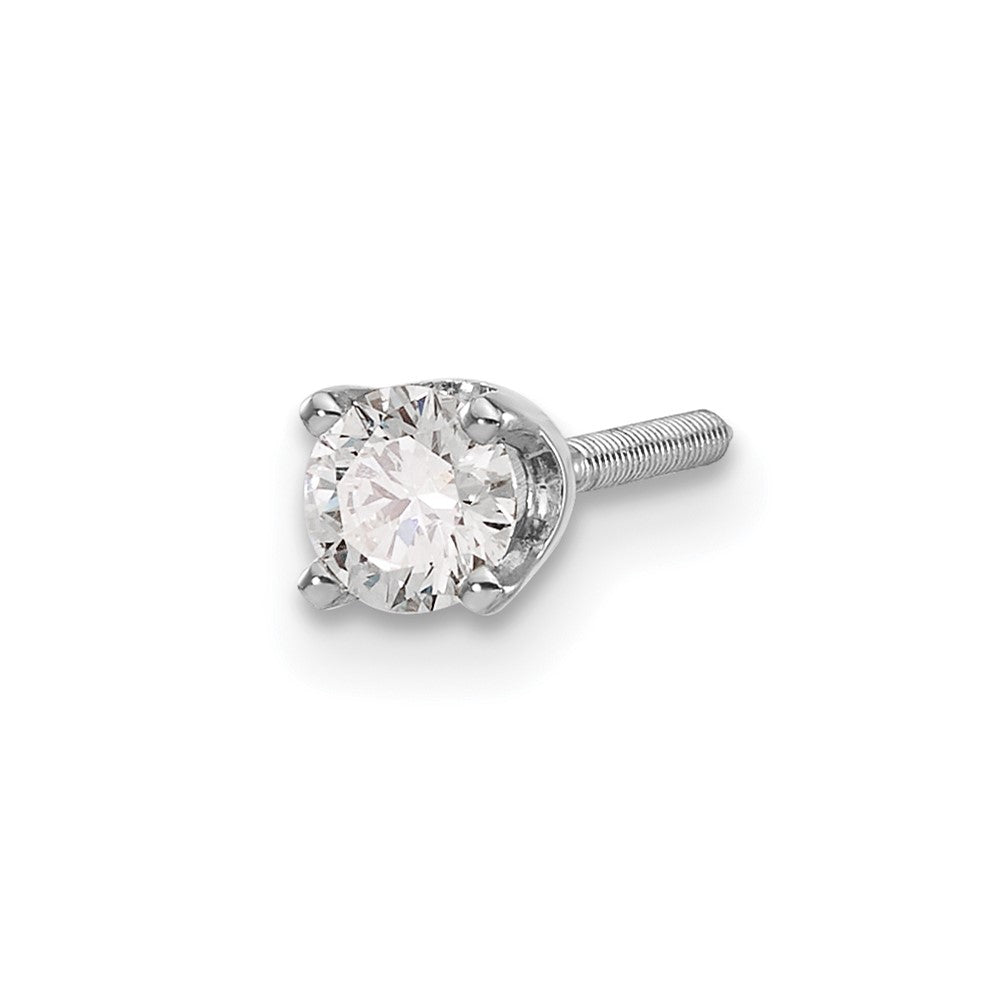 Shop Stylish 14K White Gold AA Quality Diamond Stud Earrings - Complete Set