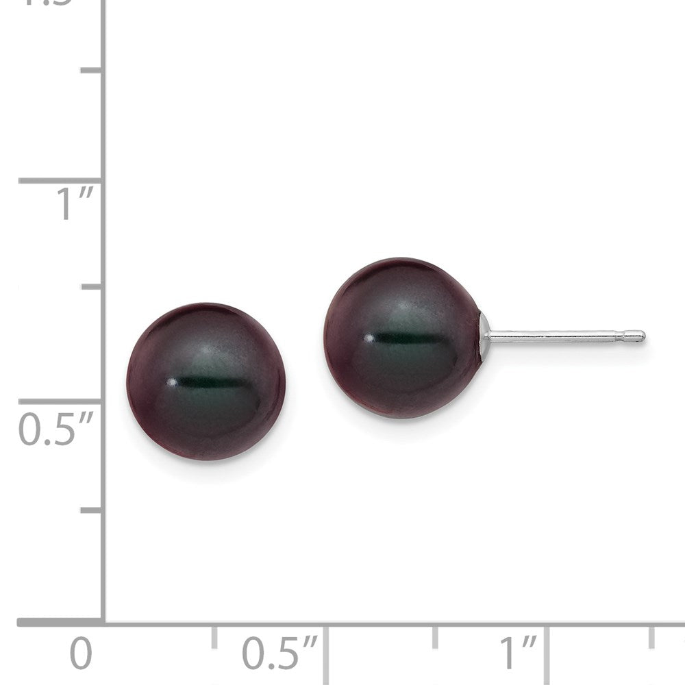 Buy Stylish 14K White Gold Pearl Stud Earrings - 9-10mm, Affordable Luxury!