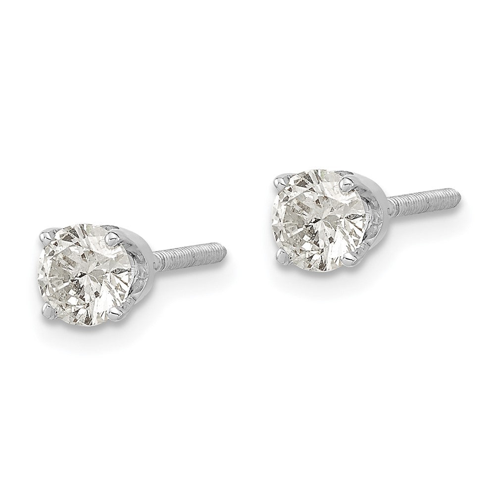 Shop Exclusive 14K White Gold Diamond Stud Earrings - Stylish AA Quality Set