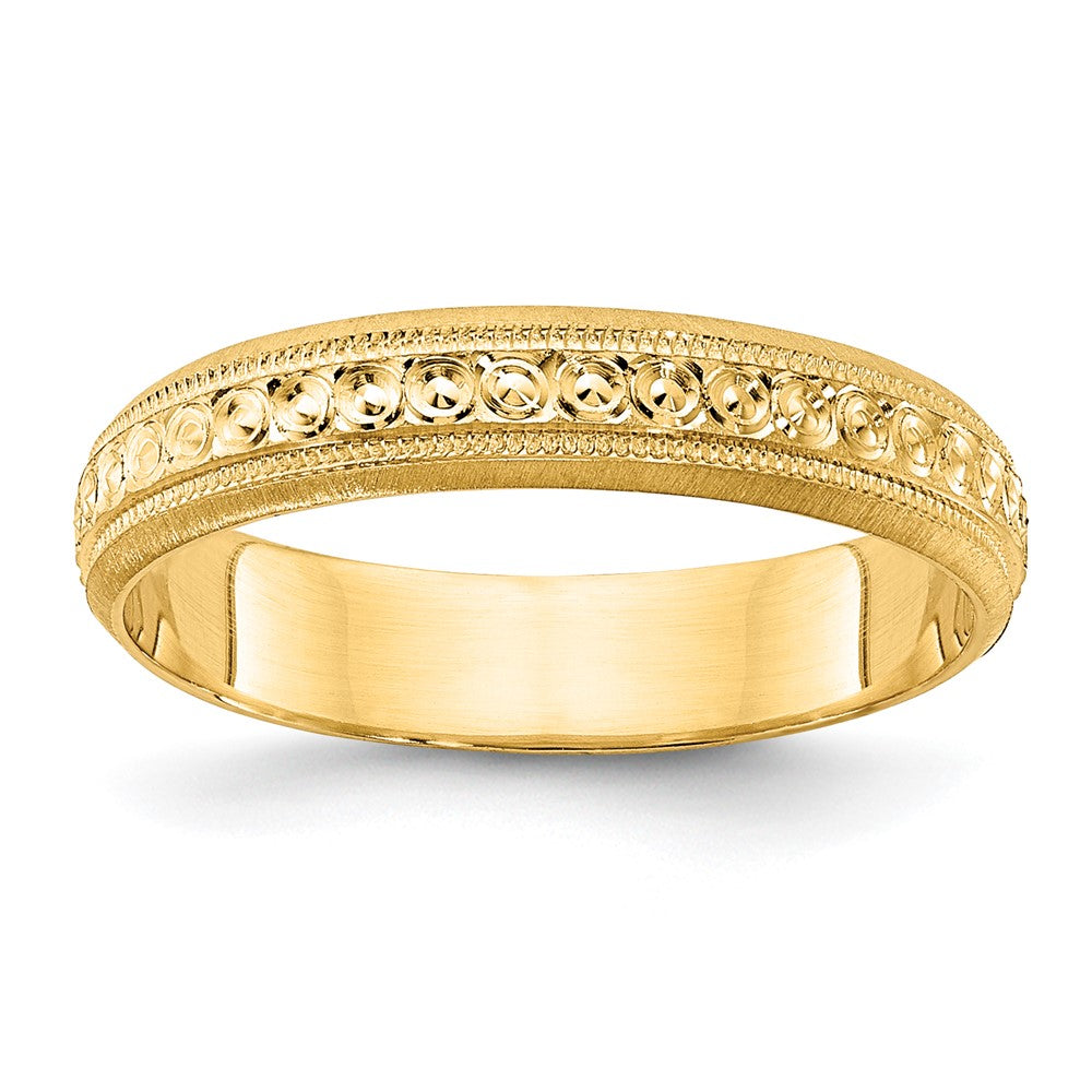 Shop 14K Gold 3mm Etched Wedding Band Size 8 | Stylish Luxury Ring