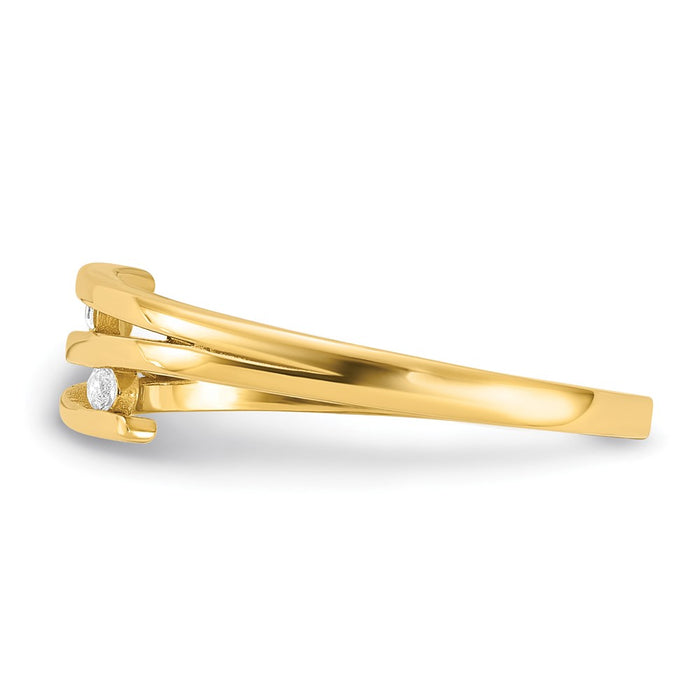 Exclusive 14K Gold Fashion Ring with Cubic Zirconia - Stylish & Affordable-3