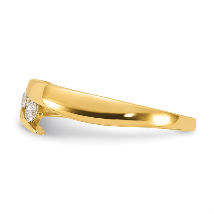 Buy Exclusive 14K Gold Polished Fashion Ring with Cubic Zirconia - Stylish Value-3