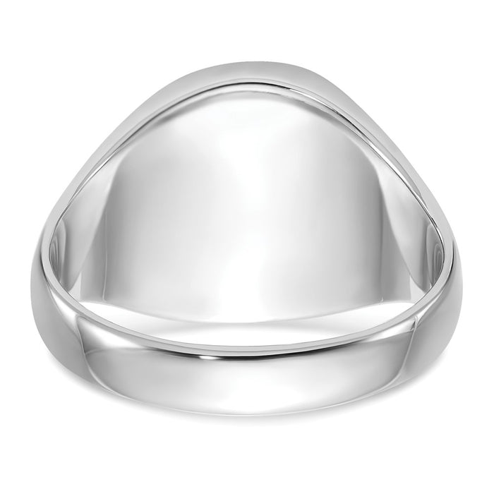 Exclusive Men's 14K White Gold Masonic Ring - Stylish Onyx & Enamel Design-5