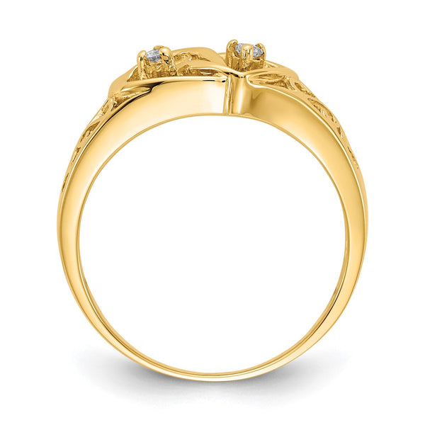Shop Exclusive 14K Gold AA Diamond Heart Ring - Stylish Luxury Jewelry, 1.5g