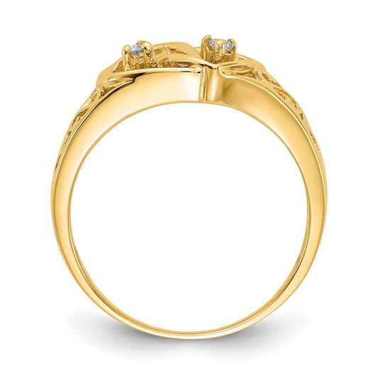Shop Exclusive 14K Gold AA Diamond Heart Ring - Stylish Luxury Jewelry, 1.5g