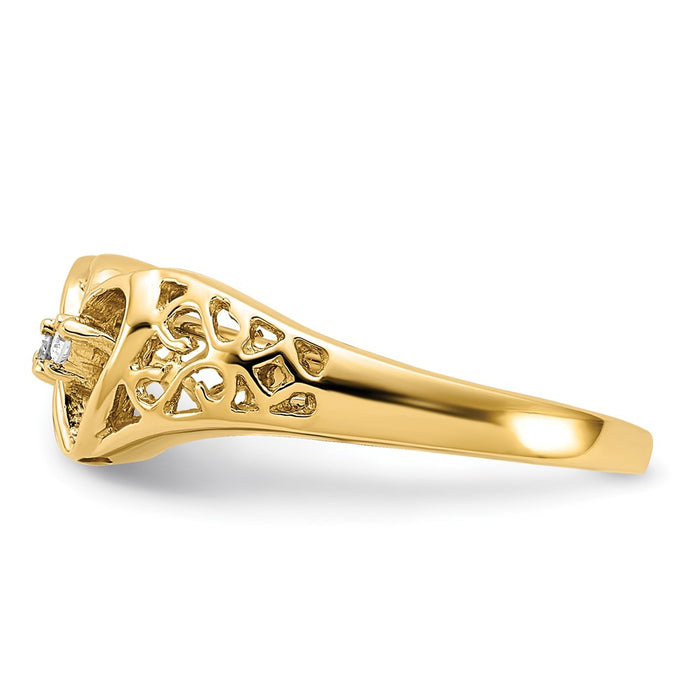 High-Quality 14K Gold Diamond Heart Ring - Stylish Luxury Jewelry Offer-3