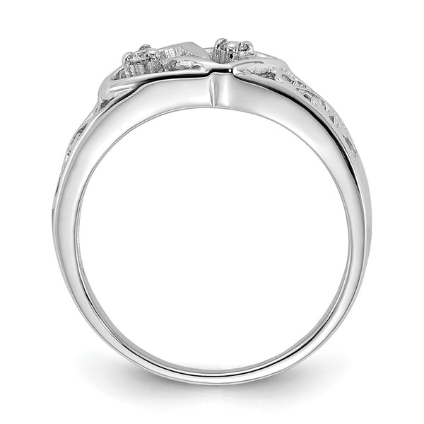 Exclusive 14K White Gold Heart Ring with AA Diamonds - Stylish Luxury Value