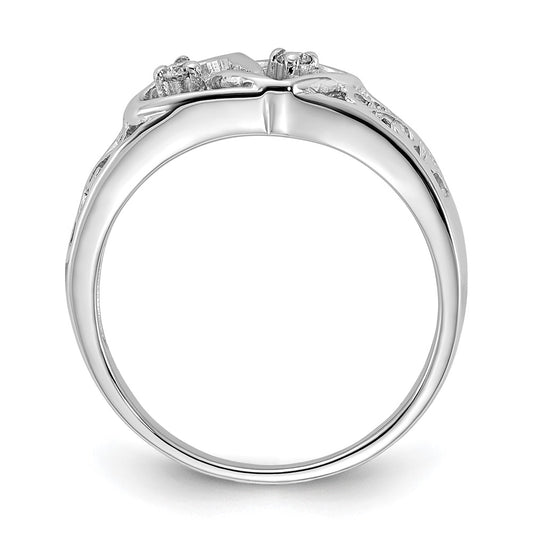 High-Quality 14K White Gold VS Diamond Heart-Shaped Ring - Stylish Value Design