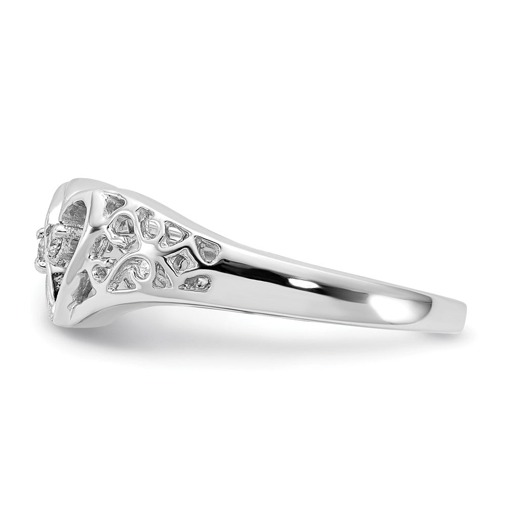 High-Quality 14K White Gold VS Diamond Heart-Shaped Ring - Stylish Value Design