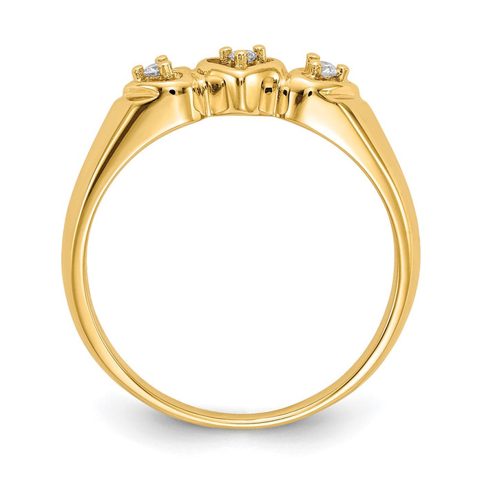 Shop Exclusive 14K White Gold Diamond Heart-Shaped Ring | Stylish Value at .85mm-2