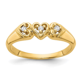Shop Exclusive 14K White Gold Diamond Heart-Shaped Ring | Stylish Value at .85mm