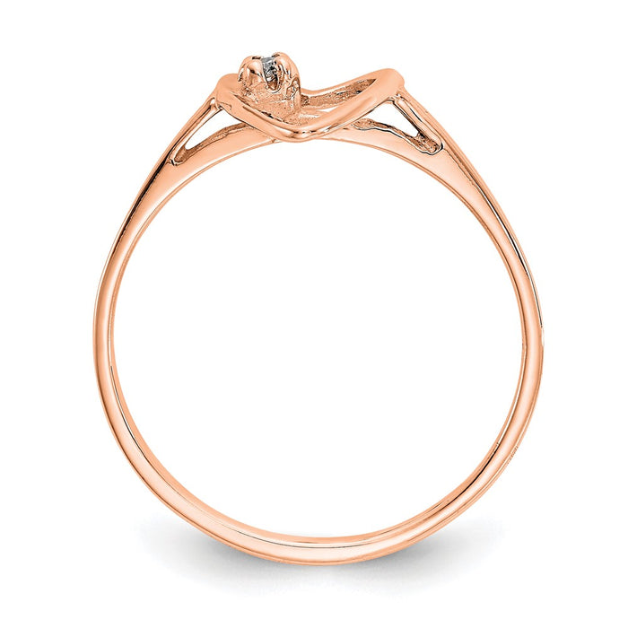 Buy Stylish 14K Rose Gold Diamond Heart Ring - Affordable Luxury for You-2