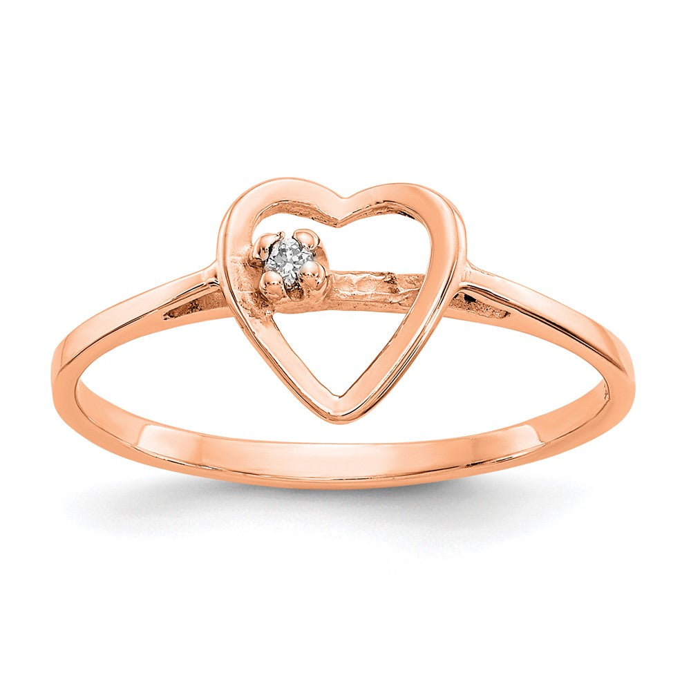 Buy Stylish 14K Rose Gold Diamond Heart Ring - Affordable Luxury for You