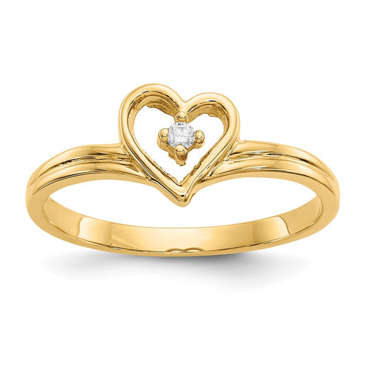 Shop Exclusive 14K White Gold Heart-Shaped Ring with VS Diamonds - Stylish Value!