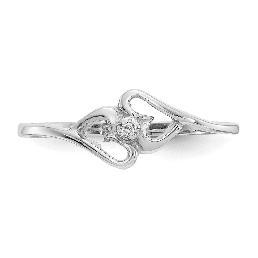 Shop Exclusive 14K White Gold Heart-Shaped Ring with VS Diamonds - Stylish Value!