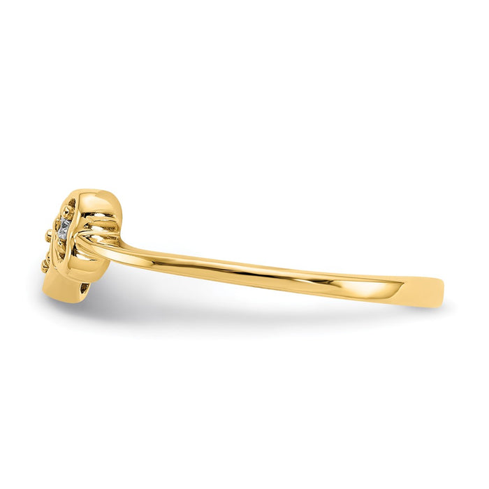 Shop Exclusive 14K Gold AAA Diamond Heart Ring - Stylish and Affordable Luxury-3