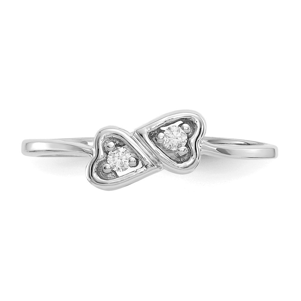 Shop Exclusive 14K White Gold Heart-Shaped Ring with AAA Diamonds - Stylish Value