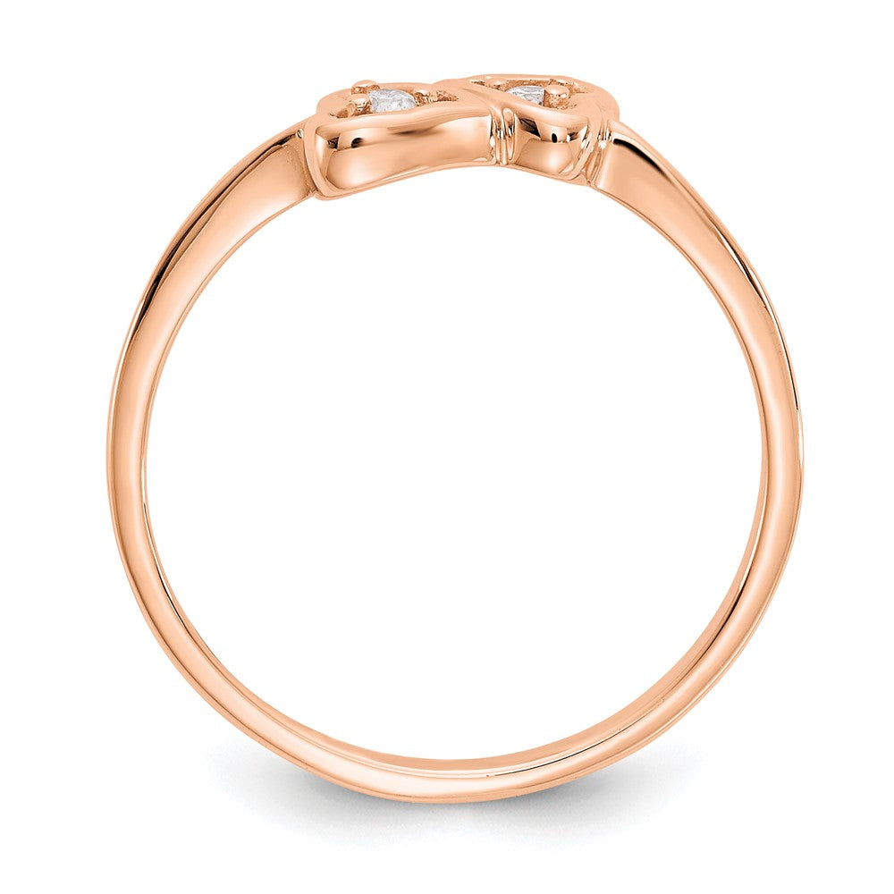 Buy Stylish 14K Rose Gold Diamond Heart Ring - Affordable Luxury Jewelry
