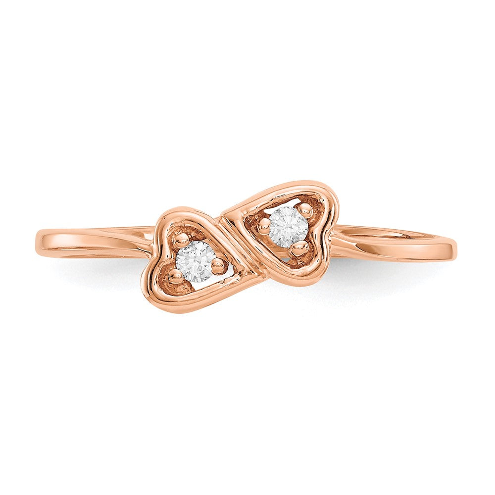 Buy Stylish 14K Rose Gold Diamond Heart Ring - Affordable Luxury Jewelry