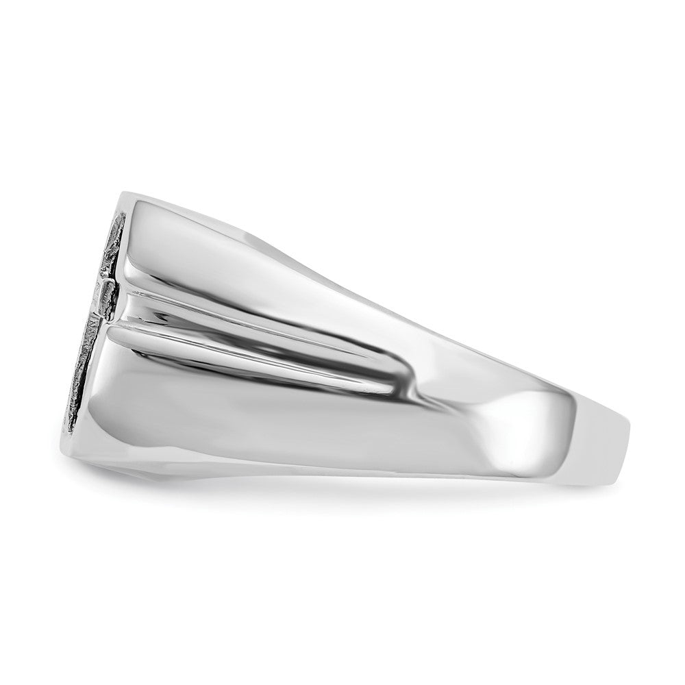 Shop Stylish Men's 14k White Gold Ring with AA Diamonds - 8mm, Affordable Luxury