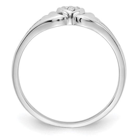 Shop 14K White Gold AAA Diamond Heart-Shaped Ring - Stylish & Affordable Luxury