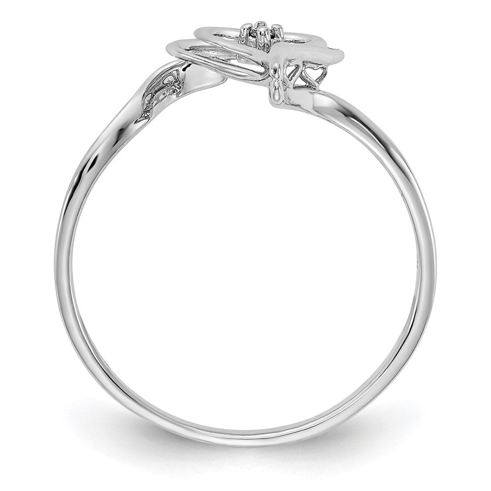 Shop Stylish 14K White Gold Heart Ring with AA Diamonds - Affordable Luxury!