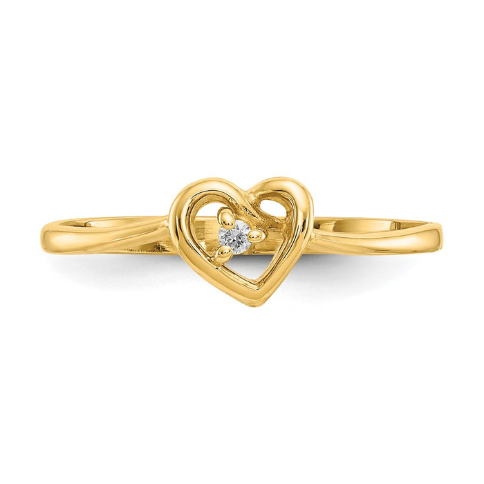 Buy Stylish 14K Gold Diamond Heart Ring - Luxury Design, Affordable Price-4