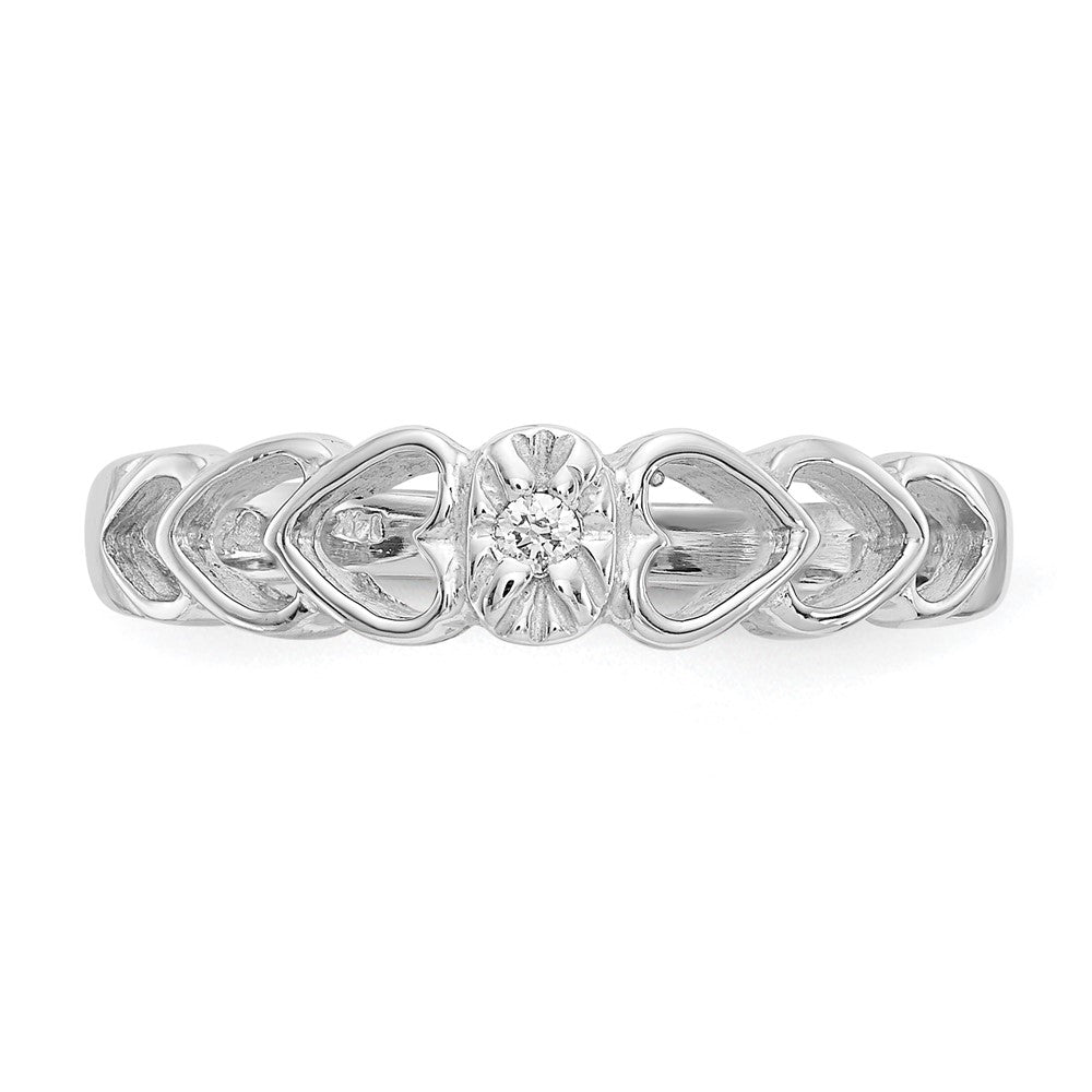 Shop 14K White Gold Diamond Heart Ring - Stylish Luxury at Great Value!