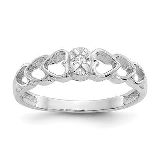 Shop 14K White Gold Diamond Heart Ring - Stylish Luxury at Great Value!