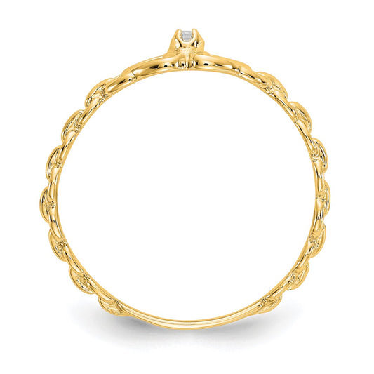 Buy 14K Solid Gold Heart Ring with AAA Diamonds - Stylish Luxury Jewelry!
