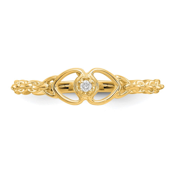 Buy Exclusive 14K White Gold Heart-Shaped Ring with VS Diamonds - Stylish Elegance-4
