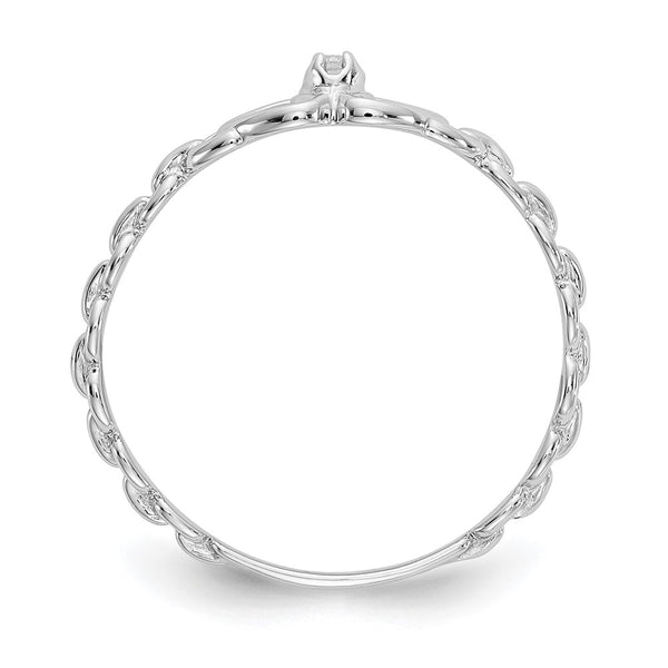 Shop 14K White Gold Heart Ring with AA Diamonds - Stylish & Affordable Luxury