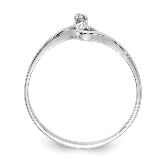 Shop Exclusive 14K White Gold AAA Diamond Heart-Shaped Ring - Stylish Value!