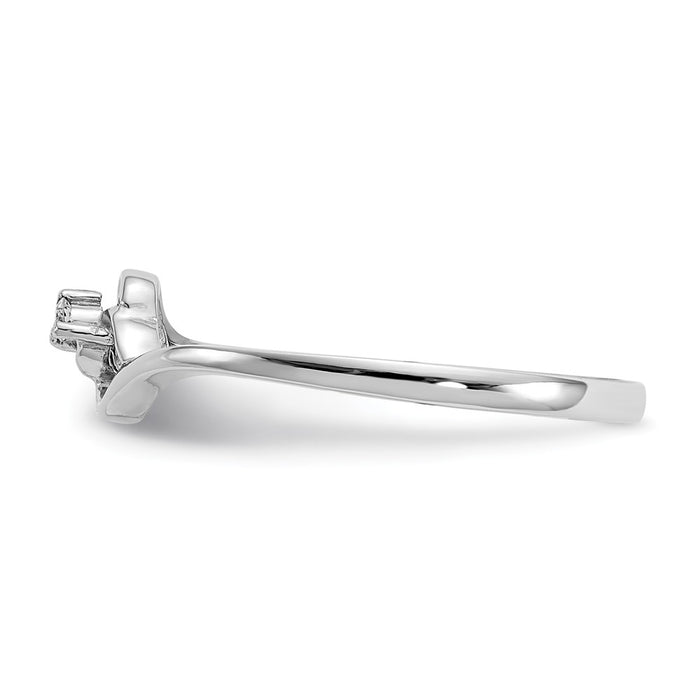 Shop Exclusive 14K White Gold AAA Diamond Heart-Shaped Ring - Stylish Value!-3