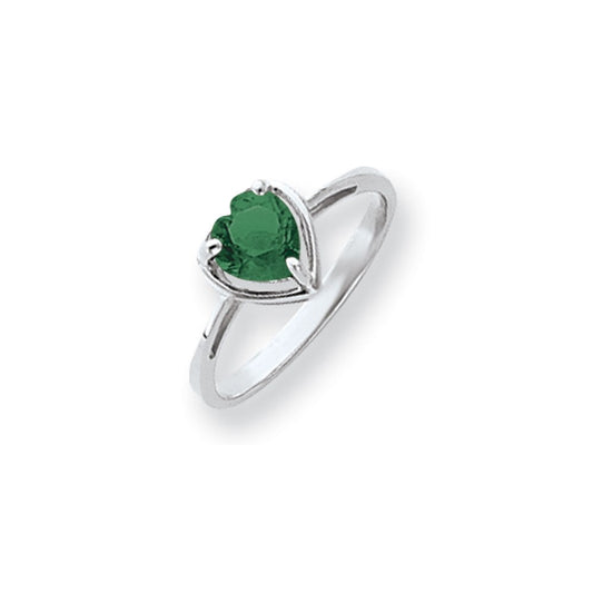 Exclusive 14K White Gold 6mm Heart-Shaped Mount St. Helens Ring - Stylish Value