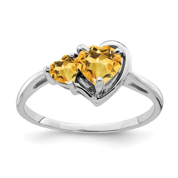 14K White Gold Gemstone Engagement Ring