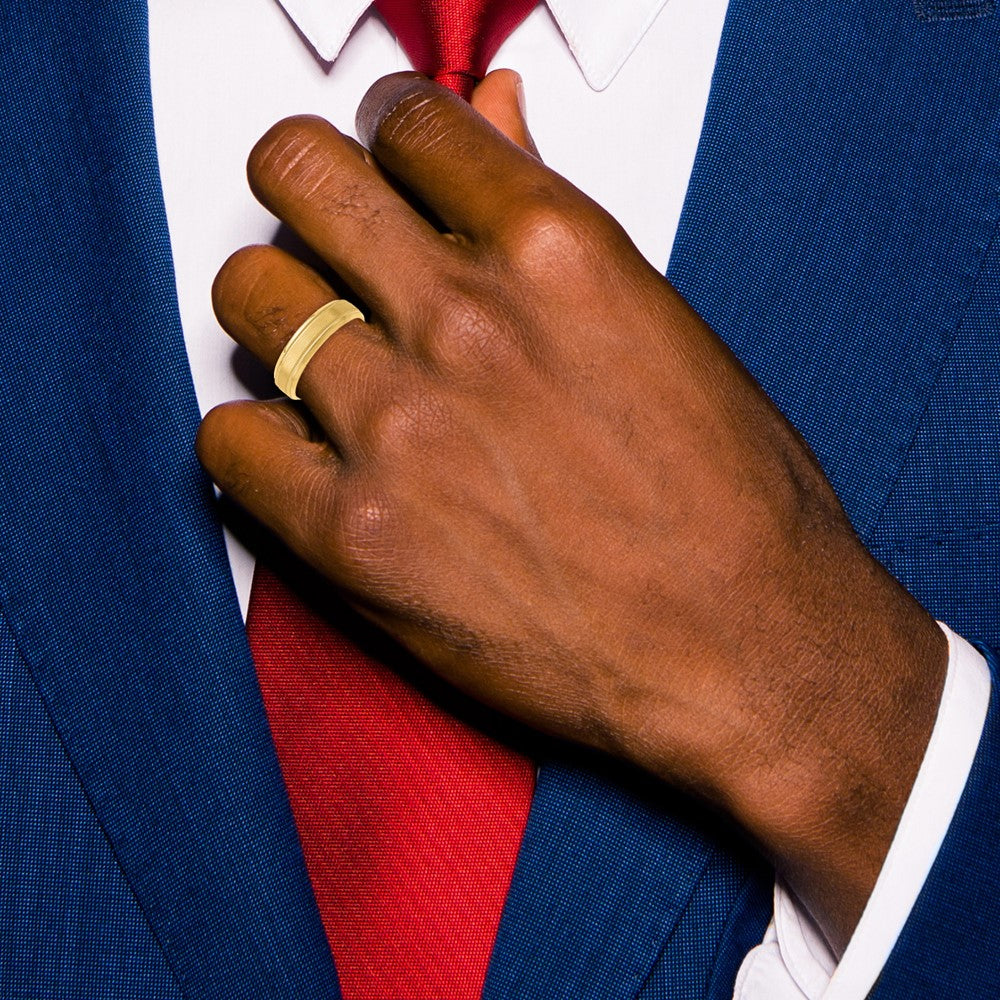 Buy Stylish 14K Yellow Gold 6mm Wedding Band - Comfort Fit, Size 13
