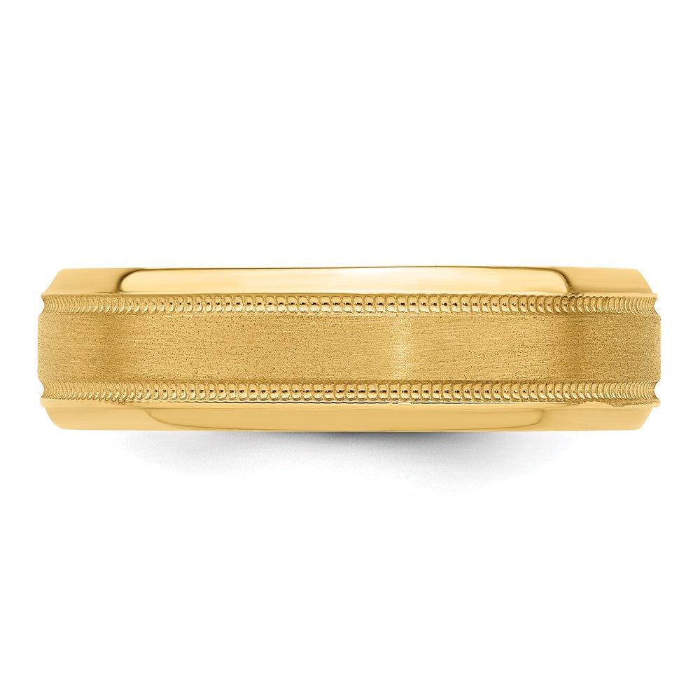 Buy Stylish 14K Yellow Gold 6mm Comfort Fit Wedding Band, Size 8