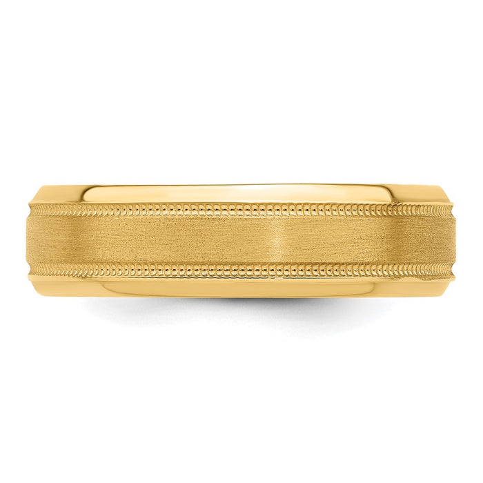 Buy Stylish 14K Yellow Gold 6mm Comfort Fit Wedding Band, Size 8-3