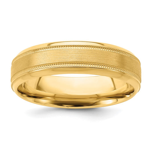 Buy Exclusive 14K Yellow Gold 6mm Comfort Fit Wedding Band - Size 12.5, Stylish Finish