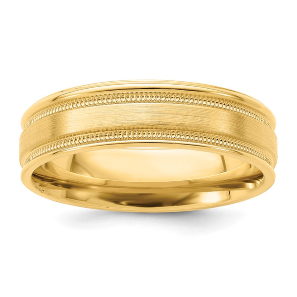 14K Gold 6mm Heavyweight Wedding Band - Comfort Fit - Style GR1-1015774