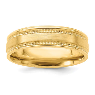 Buy Stylish 14K Yellow Gold 6mm Heavyweight Wedding Band - Size 11