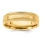 Exclusive 14K Gold 6mm Comfort Fit Wedding Band - Stylish Brushed Satin Finish-3