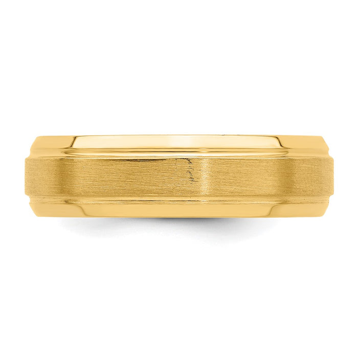 Shop Exclusive 14K Yellow Gold 6mm Comfort Fit Wedding Band - Stylish & Lightweight-3