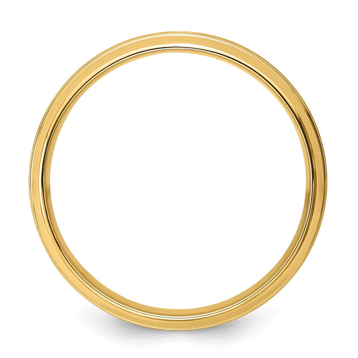Exclusive 14K Yellow Gold 6mm Lightweight Comfort Fit Wedding Band - Stylish Design-2