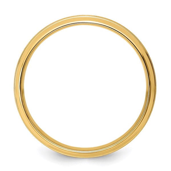 14K Yellow Gold 6mm Comfort Fit Wedding Band - Satin, Size 10