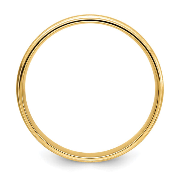 14K Yellow Gold 6mm Heavyweight Wedding Band - Comfort Fit Size 9