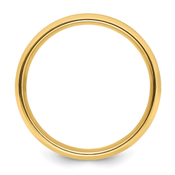 14K Yellow Gold 6mm Wedding Band - Comfort Fit